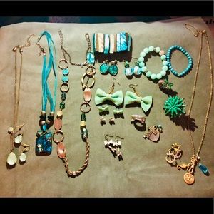 TEAL ASSORTED JEWELRY